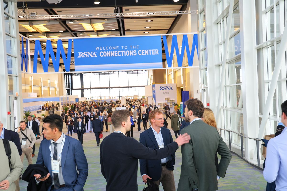 Attendees walking through the RSNA Connections Center at McCormick Place